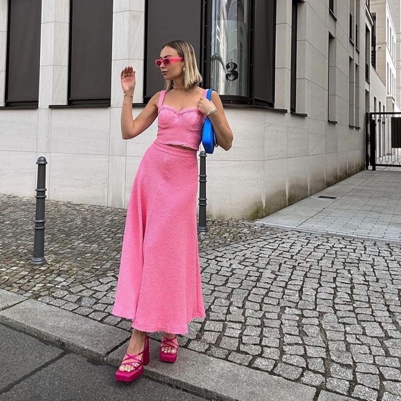 Zara set tweet top and skirt bloggers fav - Picture 4 of 7